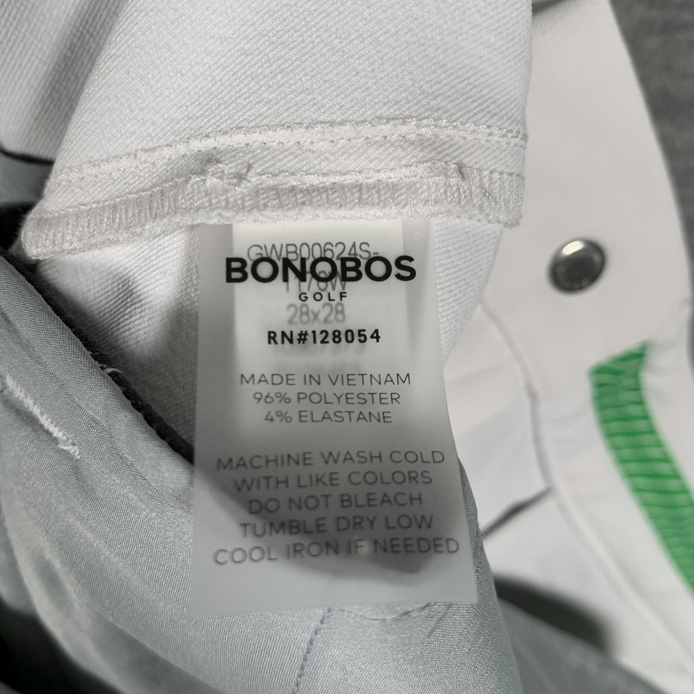 Bonobos Golf Pants Mens 30x29 (28x28) White Slim Fit Stretch Khaki Chino - Picture 6 of 13
